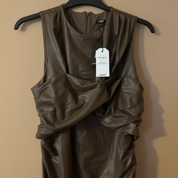 NWT Express Mocha Body Contour Dress - Picture 9 of 9